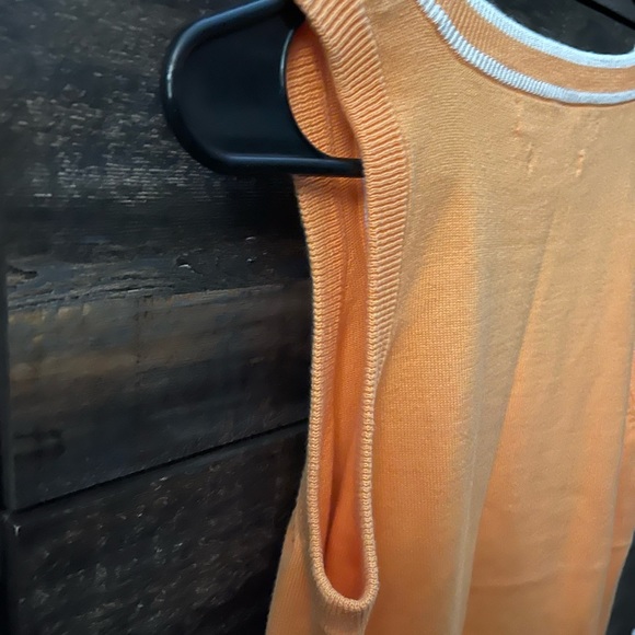 Tommy Hilfiger sweater vest/tank. Size Medium. Mostly orange with white detail. - Picture 6 of 9